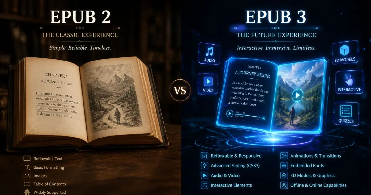 EPUB 2 বনাম EPUB 3: পার্থক্য কী?