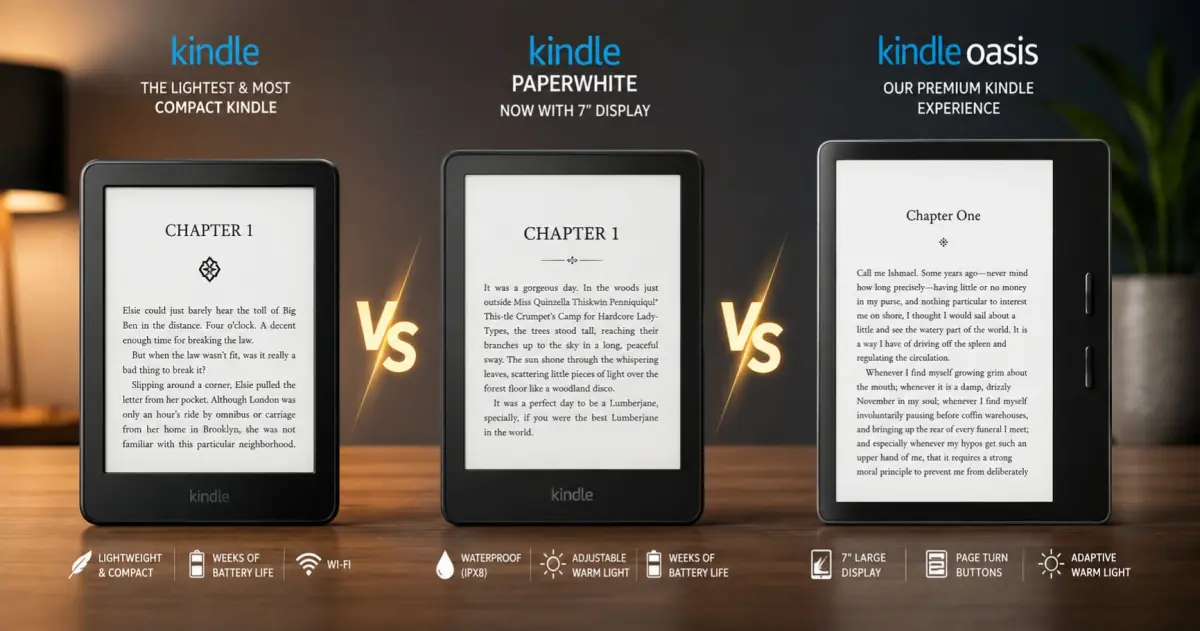 Kindle Paperwhite বনাম Basic বনাম Signature Edition